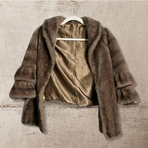 Vintage 50s Faux Fur Cape